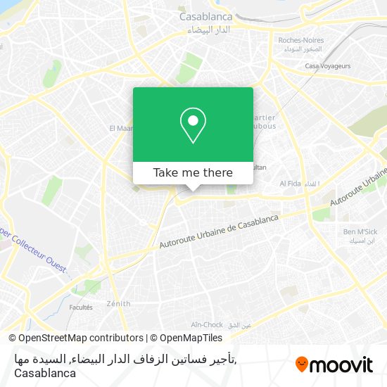 تأجير فساتين الزفاف الدار البيضاء, السيدة مها map