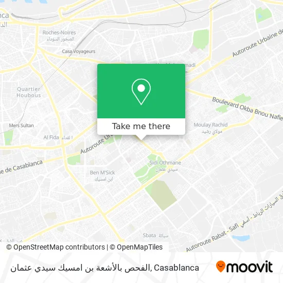 الفحص بالأشعة بن امسيك سيدي عثمان map