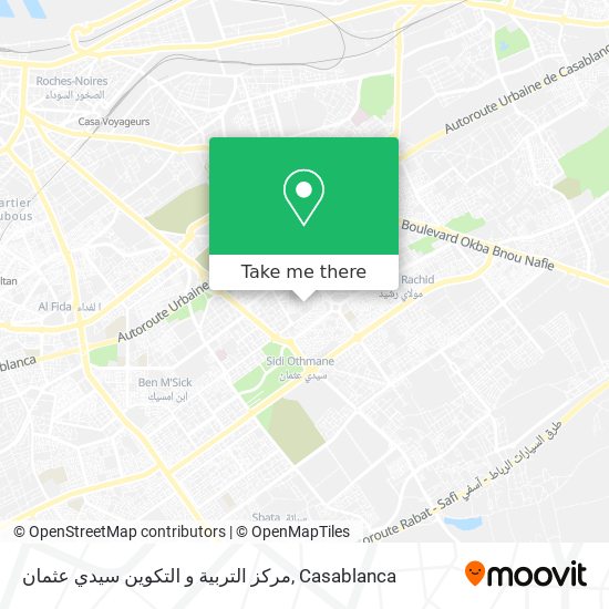 مركز التربية و التكوين سيدي عثمان map