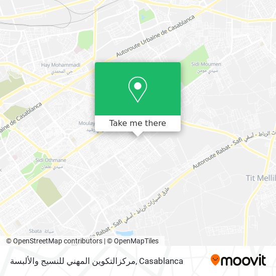 مركزالتكوين المهني للنسيج والألبسة map