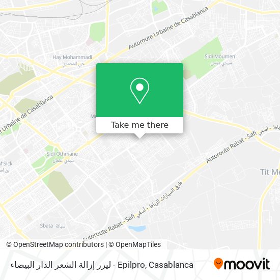 ليزر إزالة الشعر الدار البيضاء - Epilpro map