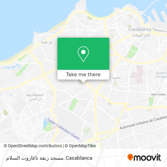 مسجد زنقة تاغازوت السلام map