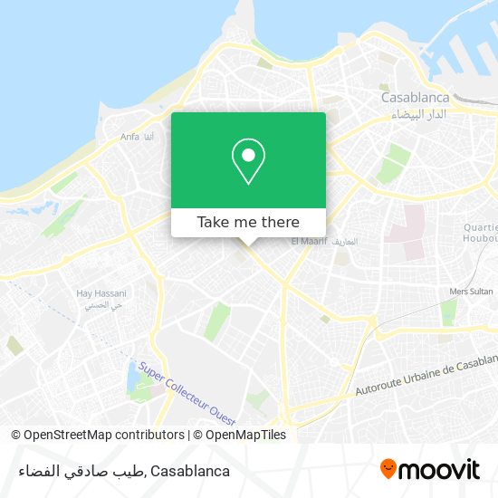 طيب صادقي الفضاء map