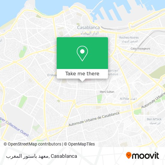 معهد باستور المغرب map