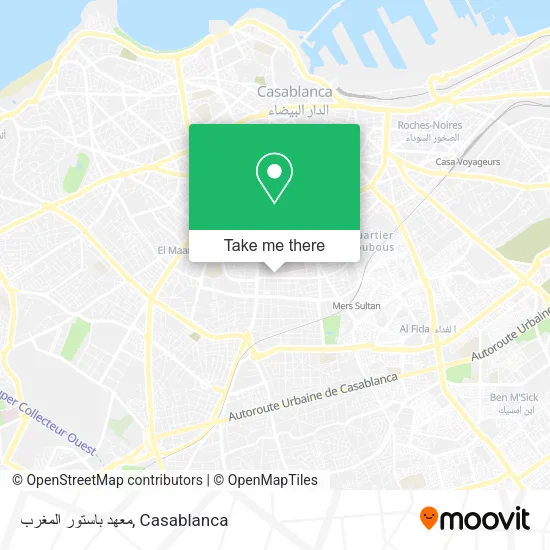معهد باستور المغرب map
