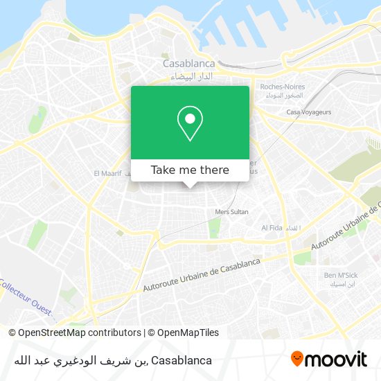 بن شريف الودغيري عبد الله map