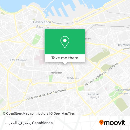 مصرف المغرب map