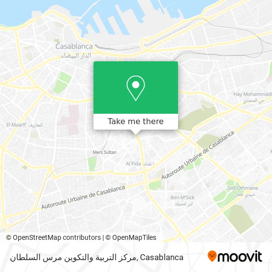 مركز التربية والتكوين مرس السلطان map