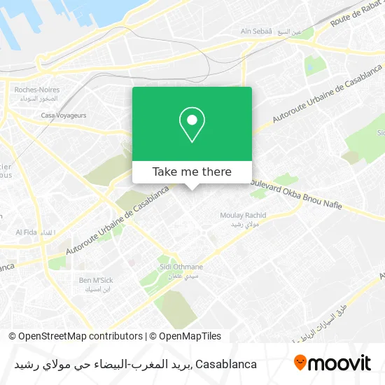 بريد المغرب-البيضاء حي مولاي رشيد map