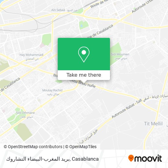 بريد المغرب-البيضاء التشاروك map