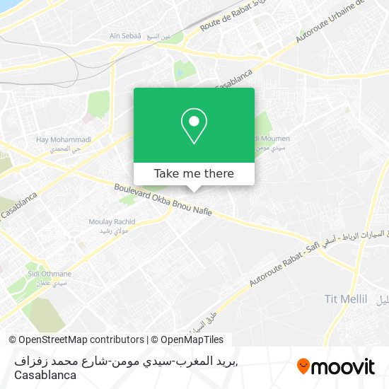 بريد المغرب-سيدي مومن-شارع محمد زفزاف map