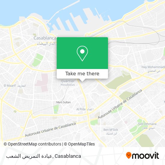 عيادة التمريض الشعب map