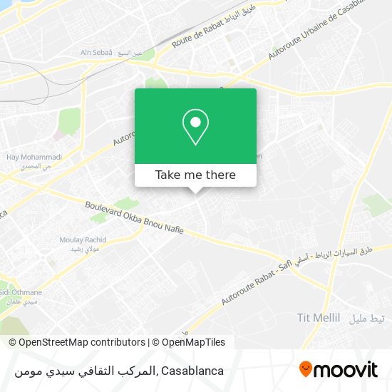 المركب الثقافي سيدي مومن map