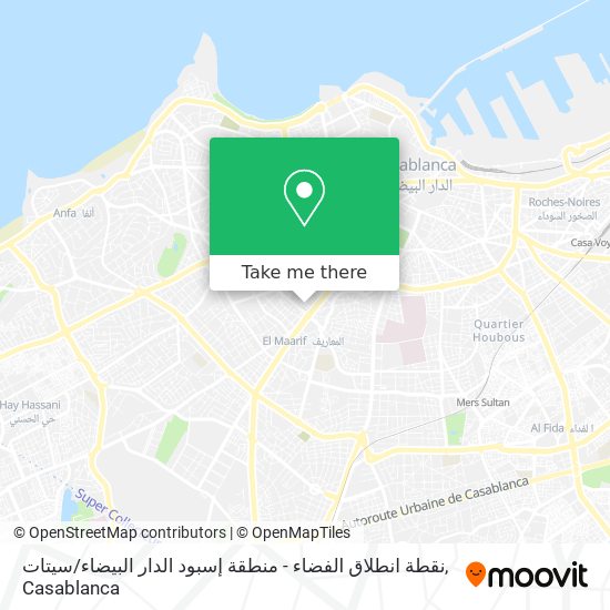 نقطة انطلاق الفضاء - منطقة إسبود الدار البيضاء / سيتات map
