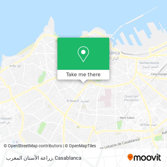 زراعة الأسنان المغرب map