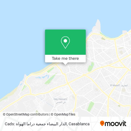 Cads: الدار البيضاء جمعية دراما الهواة map