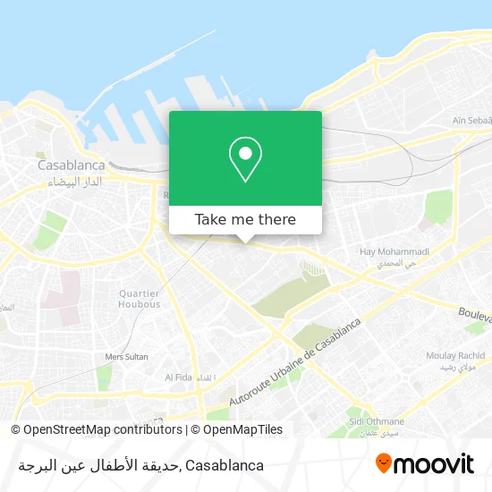 حديقة الأطفال عين البرجة map