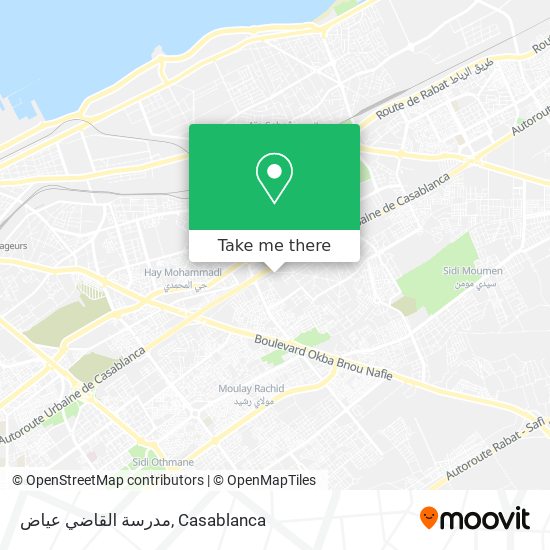 مدرسة القاضي عياض map