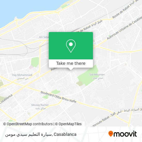 سيارة التعليم سيدي مومن map