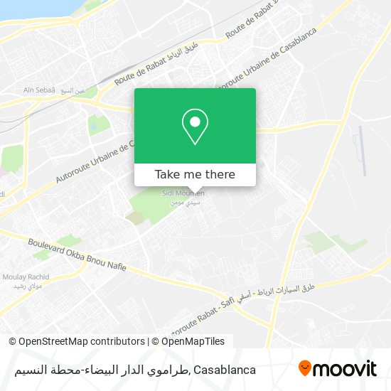 طراموي الدار البيضاء-محطة النسيم plan