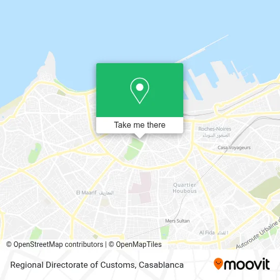 المديرية الجهوية للجمارك map