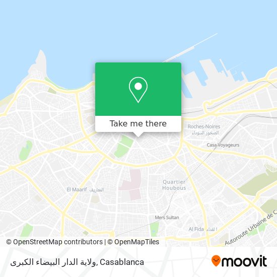 ولاية الدار البيضاء الكبرى map