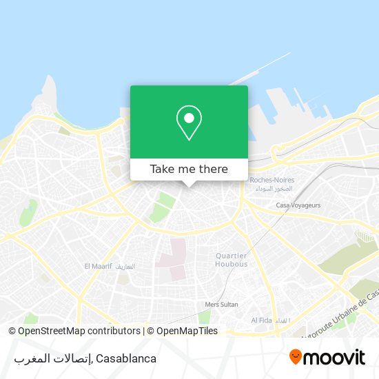 إتصالات المغرب map