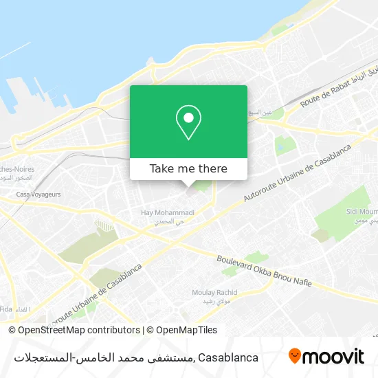 مستشفى محمد الخامس-المستعجلات map