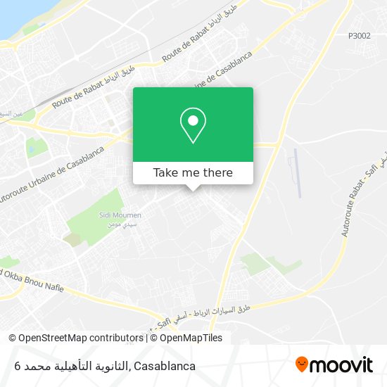 الثانوية التأهيلية محمد 6 map