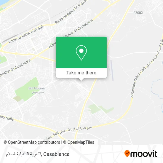الثانوية التأهيلية السلام map