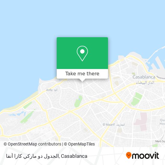 الجدول دو ماركي كازا أنفا map