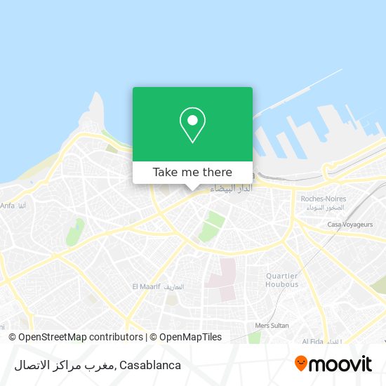 مغرب مراكز الاتصال map
