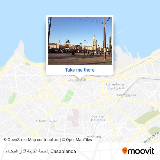 المدينة القديمة الدار البيضاء map