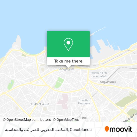 المكتب المغربي للضرائب والمحاسبة map