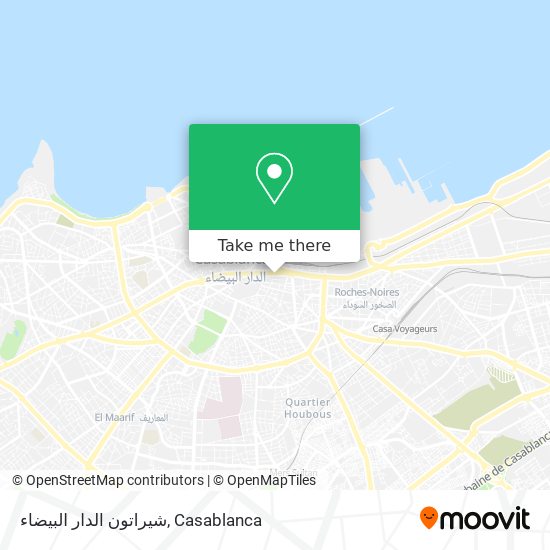 شيراتون الدار البيضاء map