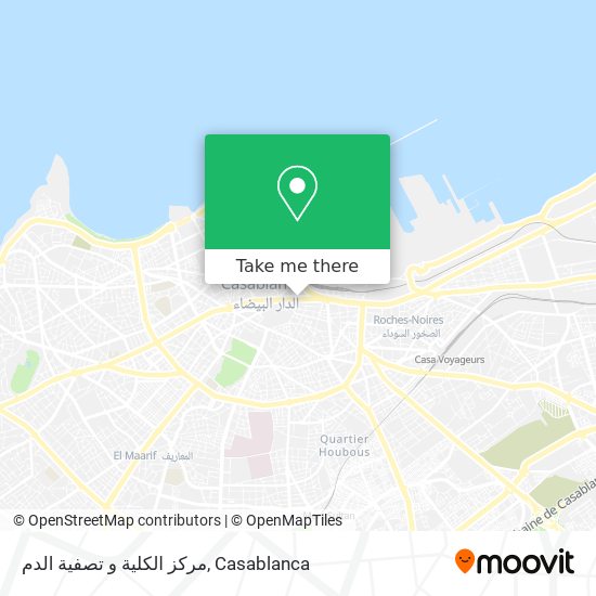 مركز الكلية و تصفية الدم map