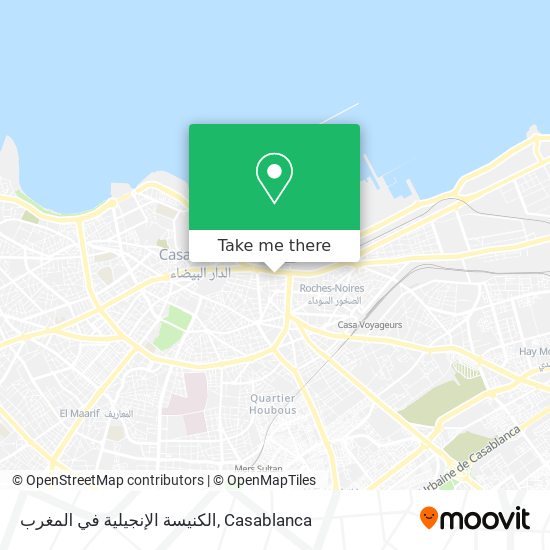 الكنيسة الإنجيلية في المغرب map