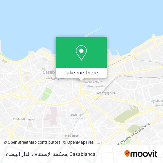 محكمة الإستئناف الدار البيضاء map