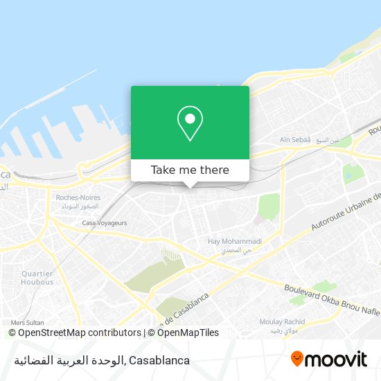 الوحدة العربية الفضائية map