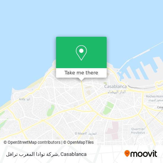 شركة توادا المغرب ترافل map