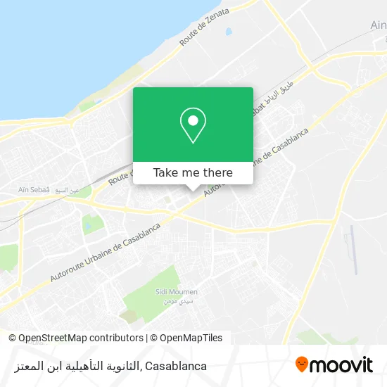 الثانوية التأهيلية ابن المعتز map