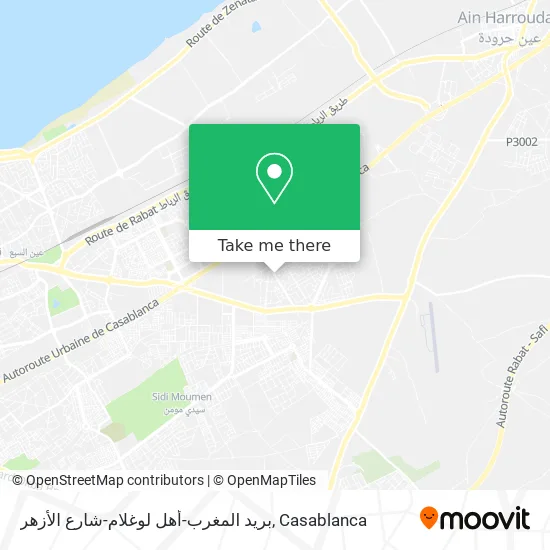 بريد المغرب-أهل لوغلام-شارع الأزهر map