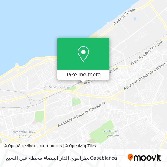 طراموي الدار البيضاء-محطة عين السبع plan