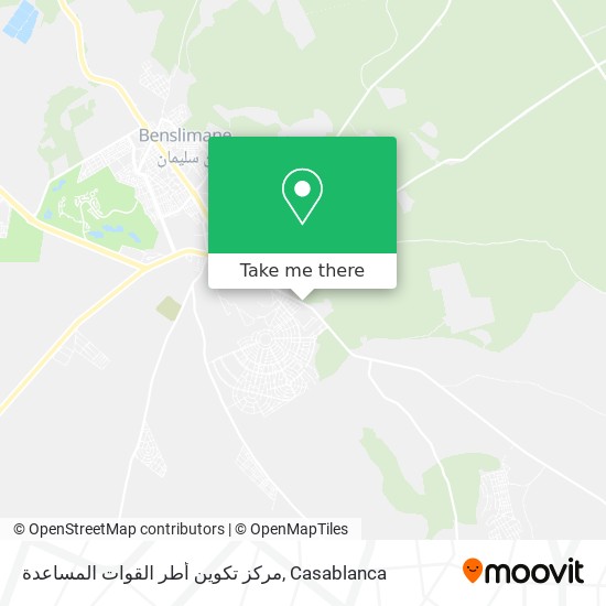 مركز تكوين أطر القوات المساعدة map