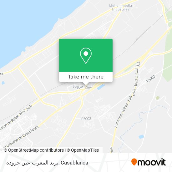 بريد المغرب-عين حرودة map