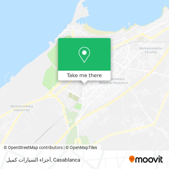 أجزاء السيارات كميل map