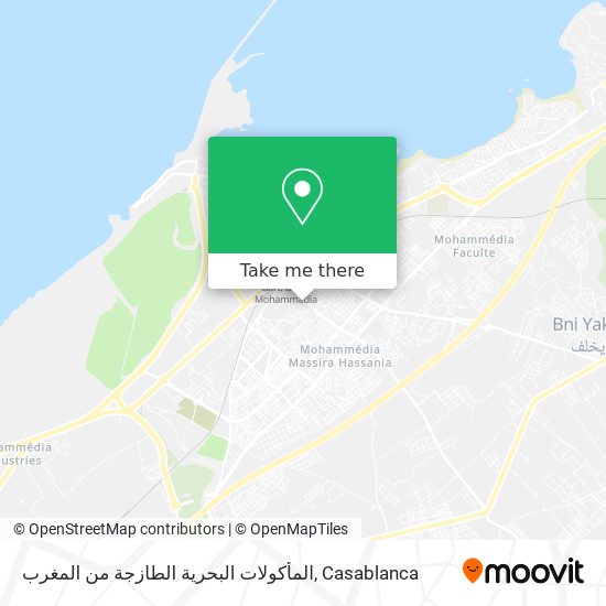 المأكولات البحرية الطازجة من المغرب map