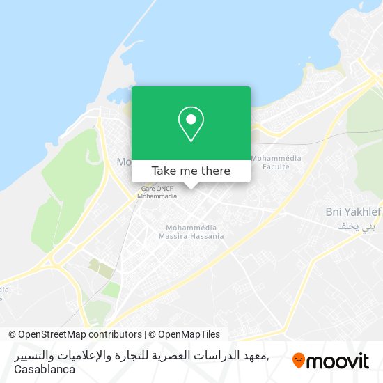 معهد الدراسات العصرية للتجارة والإعلاميات والتسيير map