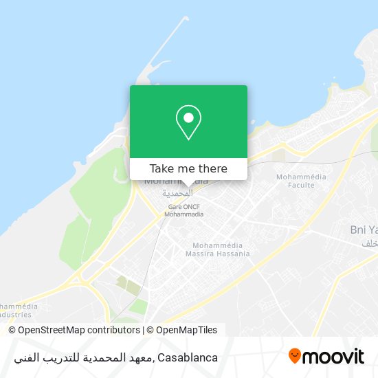 معهد المحمدية للتدريب الفني map