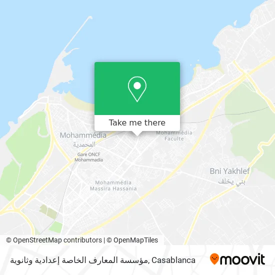 مؤسسة المعارف الخاصة إعدادية وثانوية map